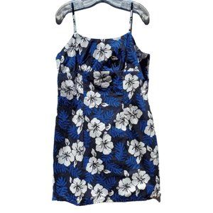 Vintage Hawaiian Dress Shannon Marie Floral Print Vacation Beach Tropical Y2K